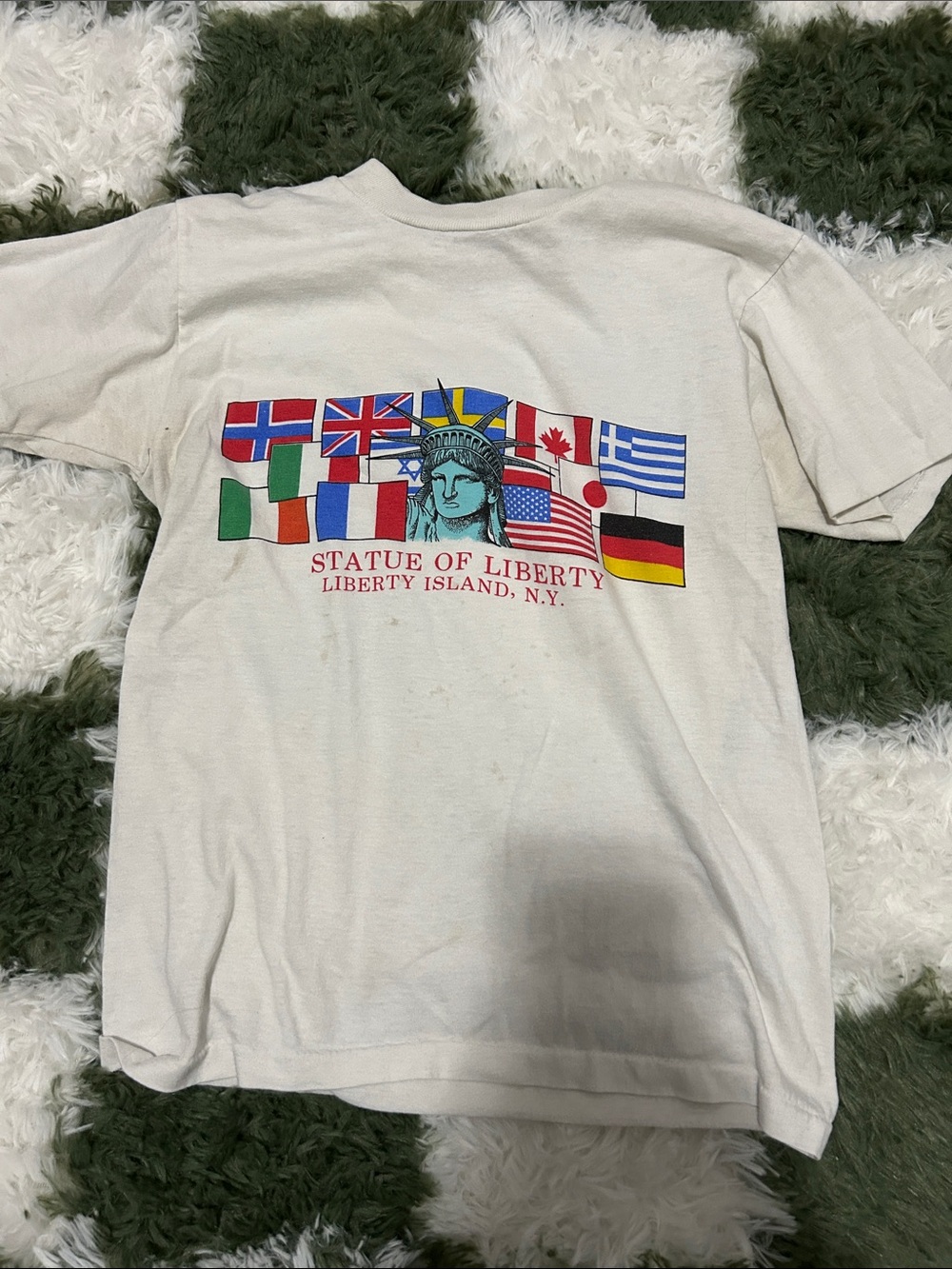 VINTAGE Statue of Liberty Graphic baby Tee - White